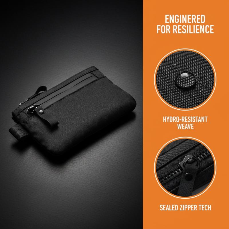 Edc Carry Card - 戦術防水小型コインケース RFIDブロッキング クレジットカードホルダー 薄型EDC財布 メンズ アウトドアサバイバル用