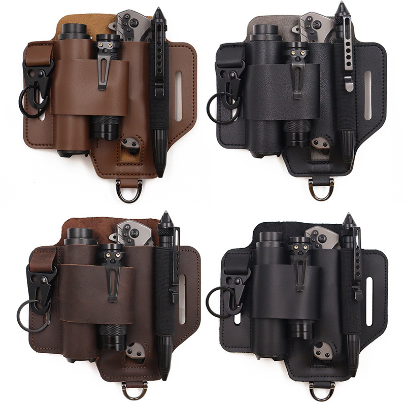 Edc Carry Fanny Pack - EDC戦術ツールホルスター、荒野サバイバル収納ウエストバッグ、屋外懐中電灯ホルスター、ナイフホルスター