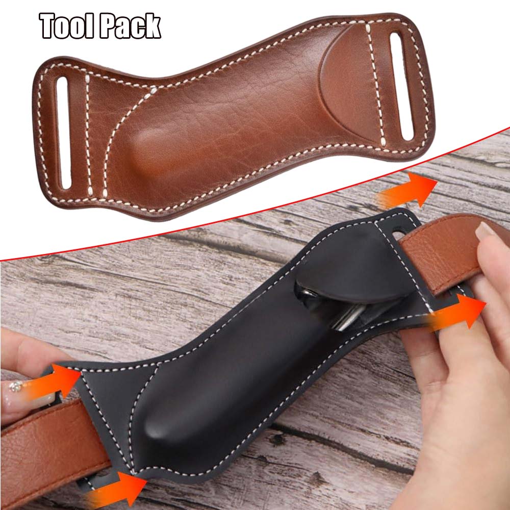 Edc Carry Belt Leather - タクティカルツールポーチEDC折りたたみナイフシースウエストハンギング5インチナイフホルスター、アウトドアギアベルトキャリーヘビーデューティーパック用