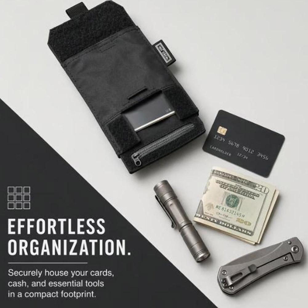 Edc Carry Card - タクティカルミニウエストポーチ EDCベルトバッグ モールジッパーウォレット カード・現金オーガナイザー バックパックアタッチメントポーチ アウトドアハイキング用キャリー