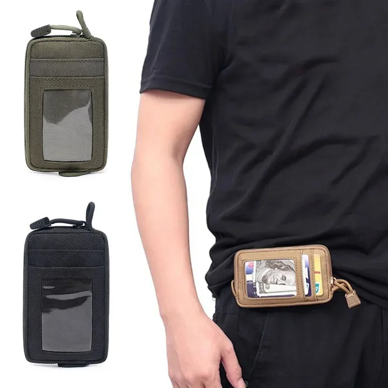 Edc Carry Fanny Pack - 戦術的な EDC ポーチ屋外キー財布財布小銭入れカードスロットパックジッパーキャンプ防水ウエストバッグ