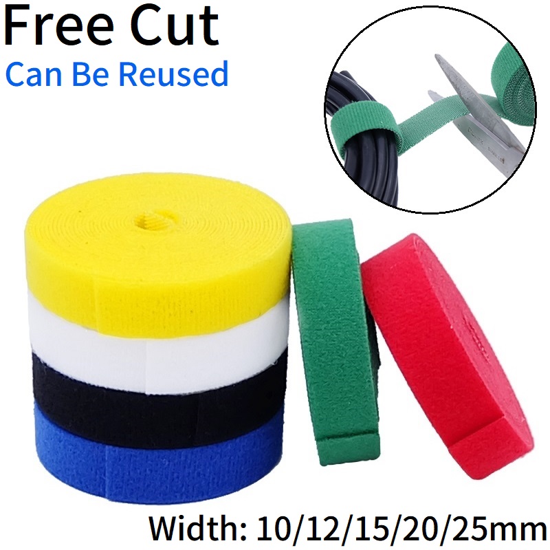 Gear Tie Reusable - 2/10 メートルケーブルタイ再利用可能なループバンドル自己粘着ファスナー DIY アクセサリーナイロンストラップオーガナイザークリップワイヤーホルダー管理