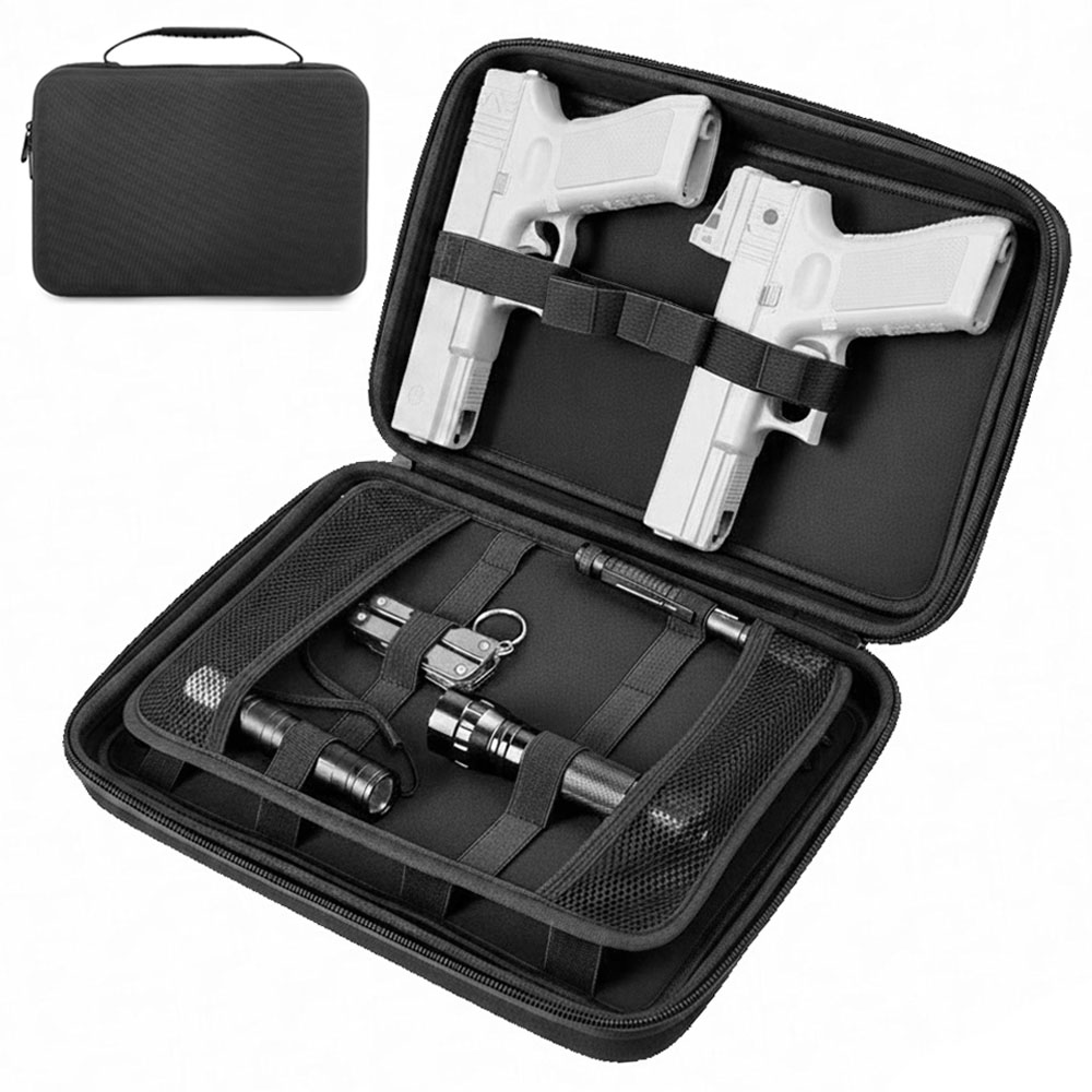 Edc Concealed Carry Holster - 戦術的なピストルガンケースデュアルガン収納バッグ隠しキャリーピストル保護ケースガンホルスターバッグEDCツール懐中電灯ポーチ