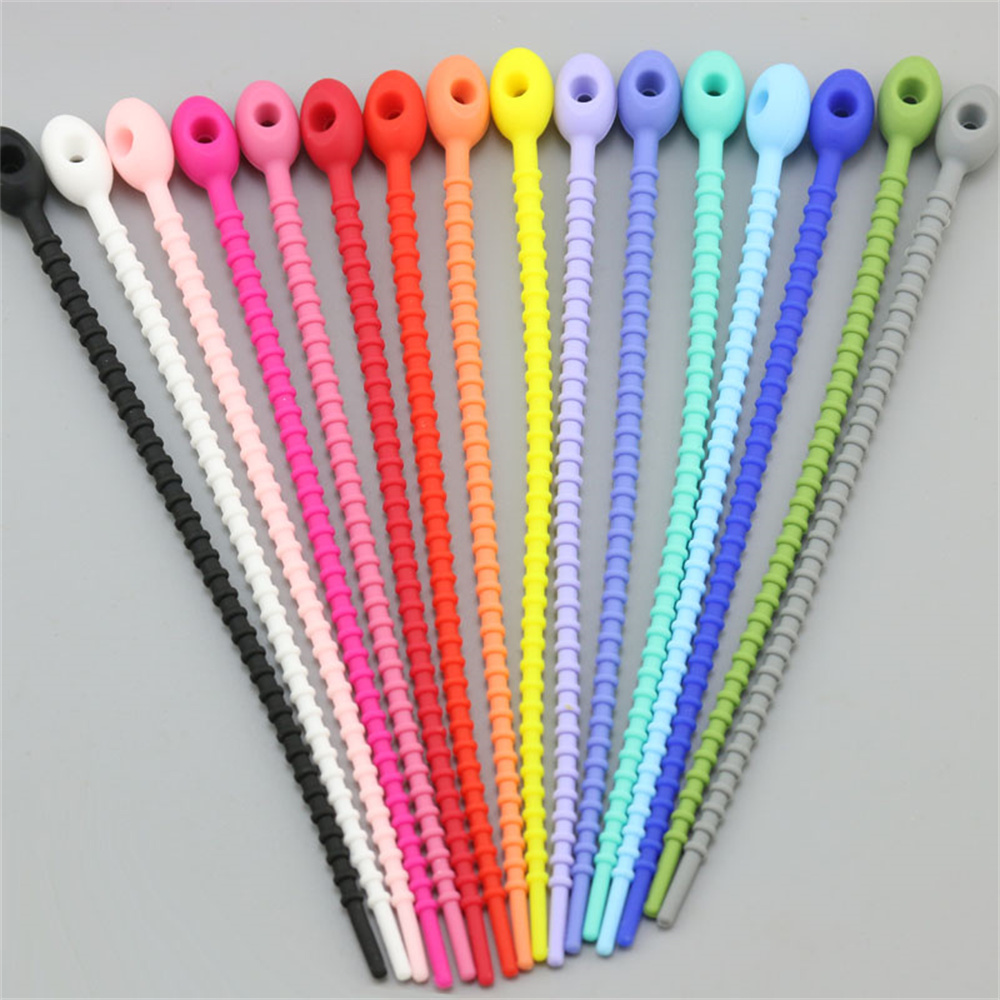 Gear Tie Reusable - 10 ピース/ロットマルチカラーシリコーン再利用可能なバッグタイツイストワイヤー固定ケーブルジップタイヘッドセットデータラインユニバーサルアクセサリー