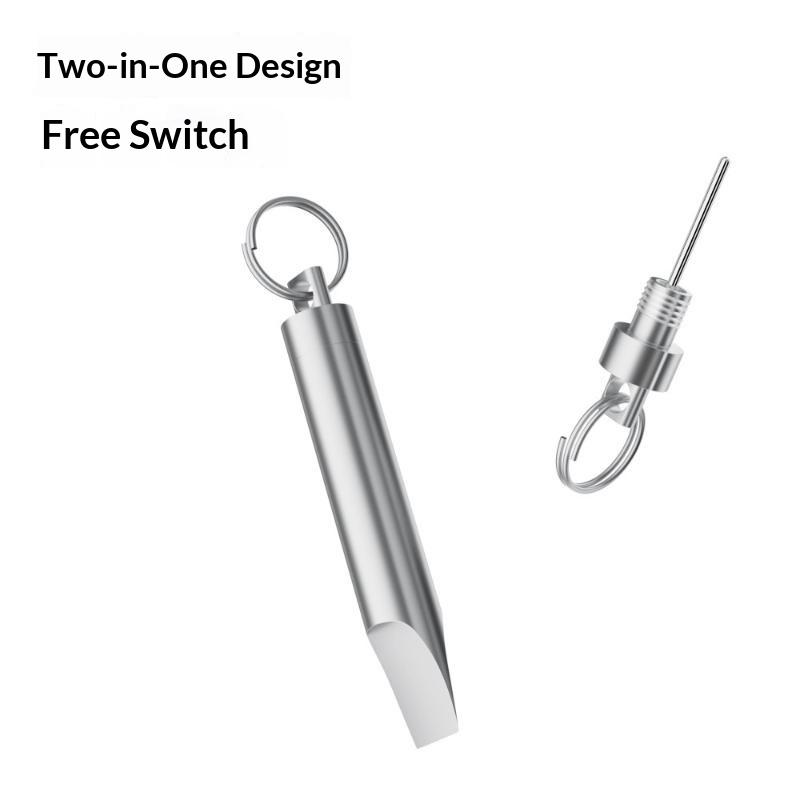 シルバーアルミ合金製 2 in 1 キーチェーン ガジェット - Edc Carry Box のレビューと価格