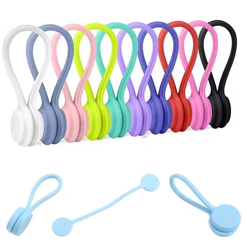 シリコン製マグネットケーブルタイ シリコン製管理タイ マグネ - Gear Tie Reusable のレビューと価格