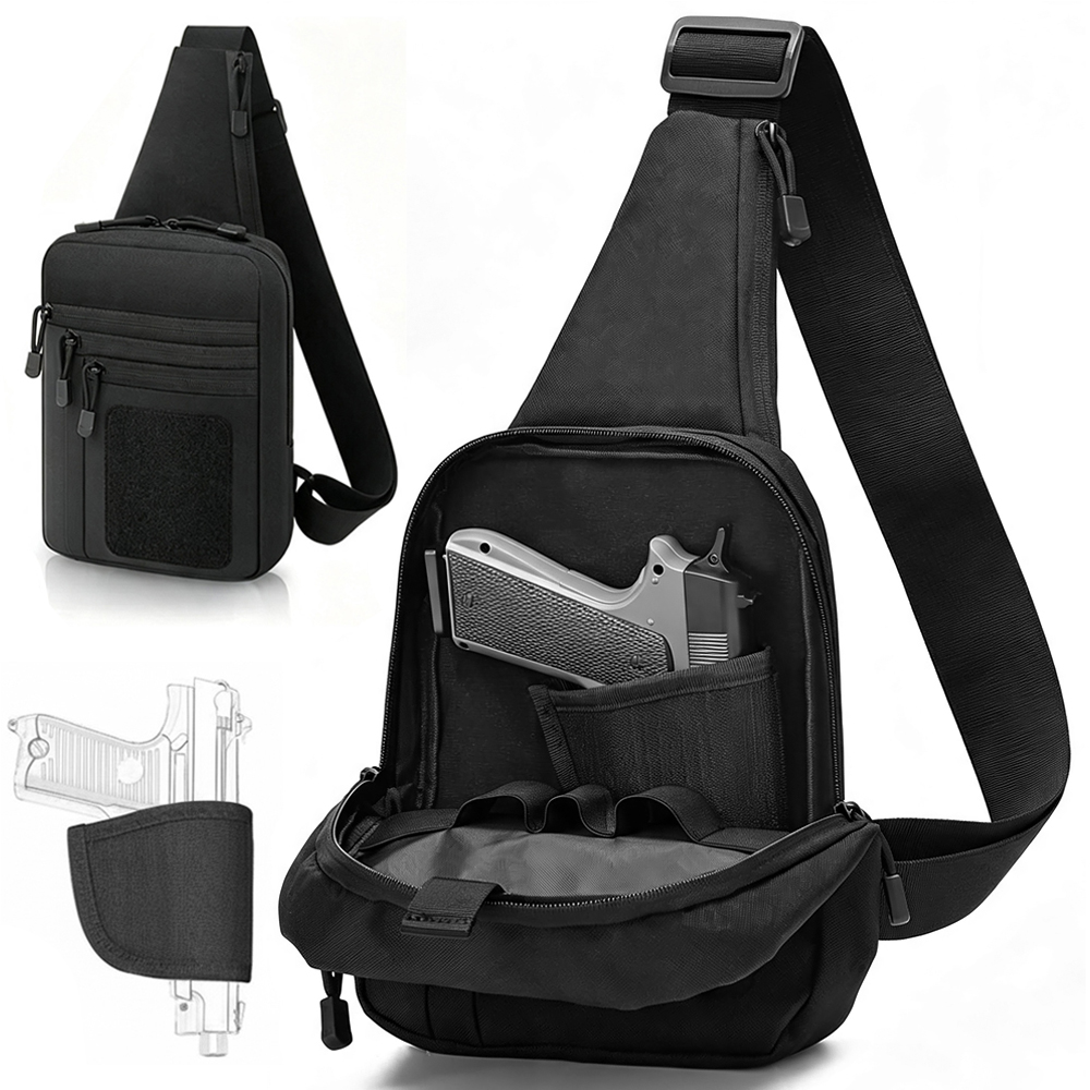 隠し銃持ち用チェストガンバッグ、ピストルガン収納バッグ、タク - Edc Concealed Carry Holster のレビューと価格