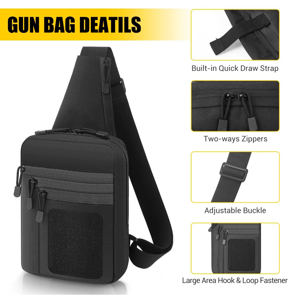 隠し銃持ち用チェストガンバッグ、ピストルガン収納バッグ、タク - Edc Concealed Carry Holster のレビューと価格