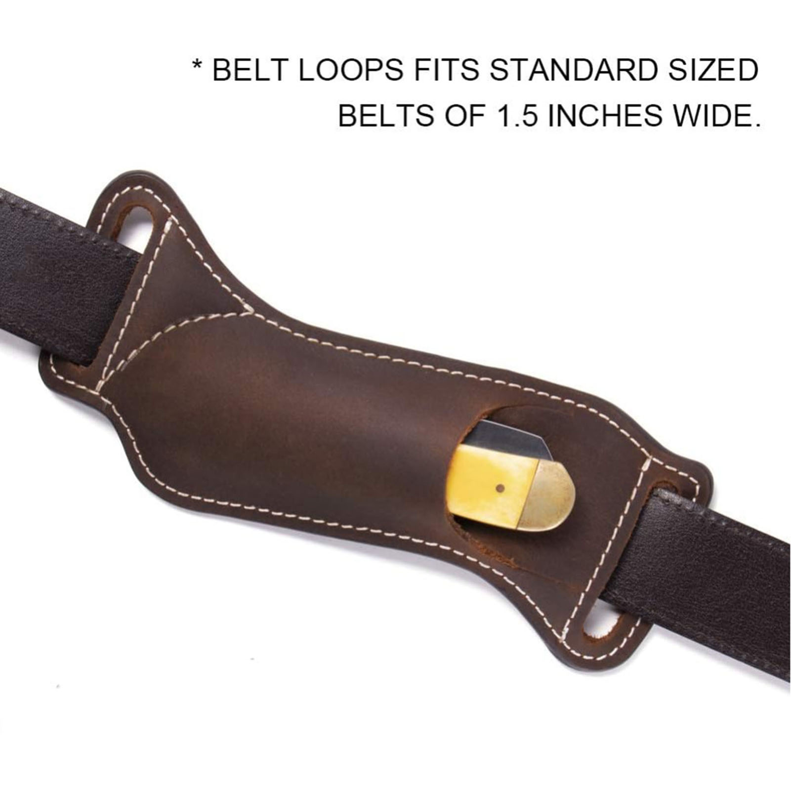 ブラウンレザーナイフウエストバッグ EDCツール用 ポータブ - Edc Carry Belt Leather のレビューと価格