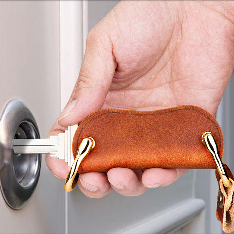 本革のキーホルダー,オーガナイザー,ウォレット,DIY ed - Edc Carry Card のレビューと価格