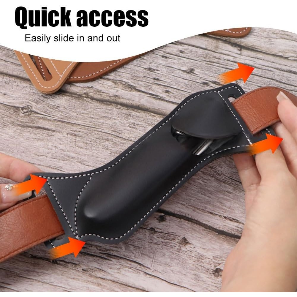 戦術用EDC折りたたみナイフシースウエストハンギング5インチ - Edc Carry Belt Leather のレビューと価格