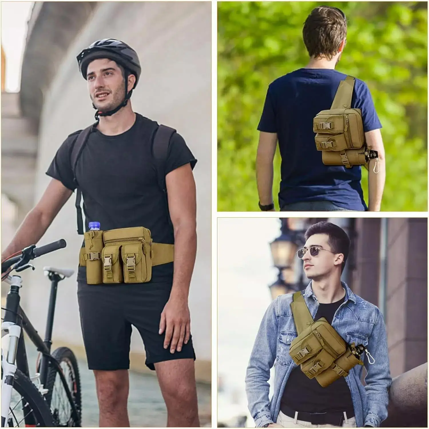 メンズ用タクティカルファニーパック、隠しキャリーCCWホルス - Edc Concealed Carry Holster のレビューと価格