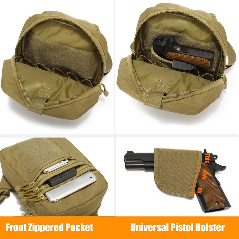 新しい戦術的なチェストバッグピストルホルスター隠し銃キャリー - Edc Concealed Carry Holster のレビューと価格