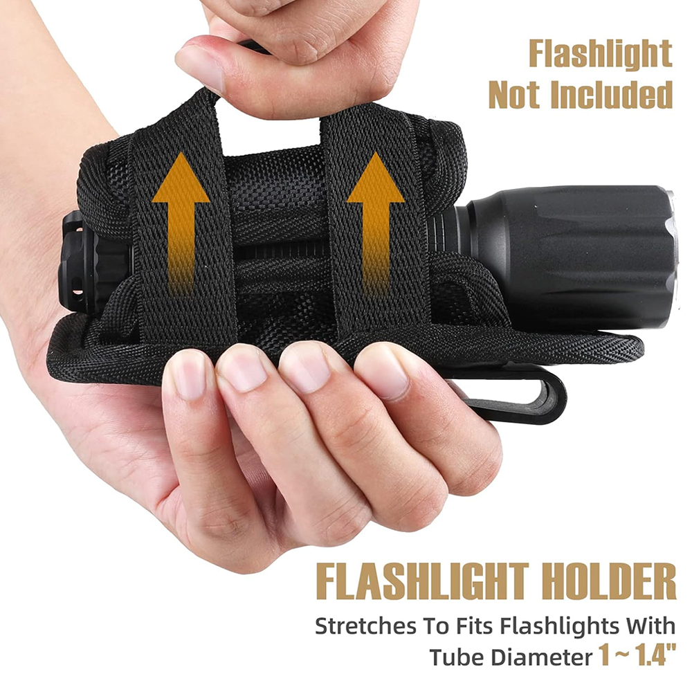 戦術的な懐中電灯ポーチホルスターモールトーチホルダーキャリー - Edc Carry Accessories のレビューと価格