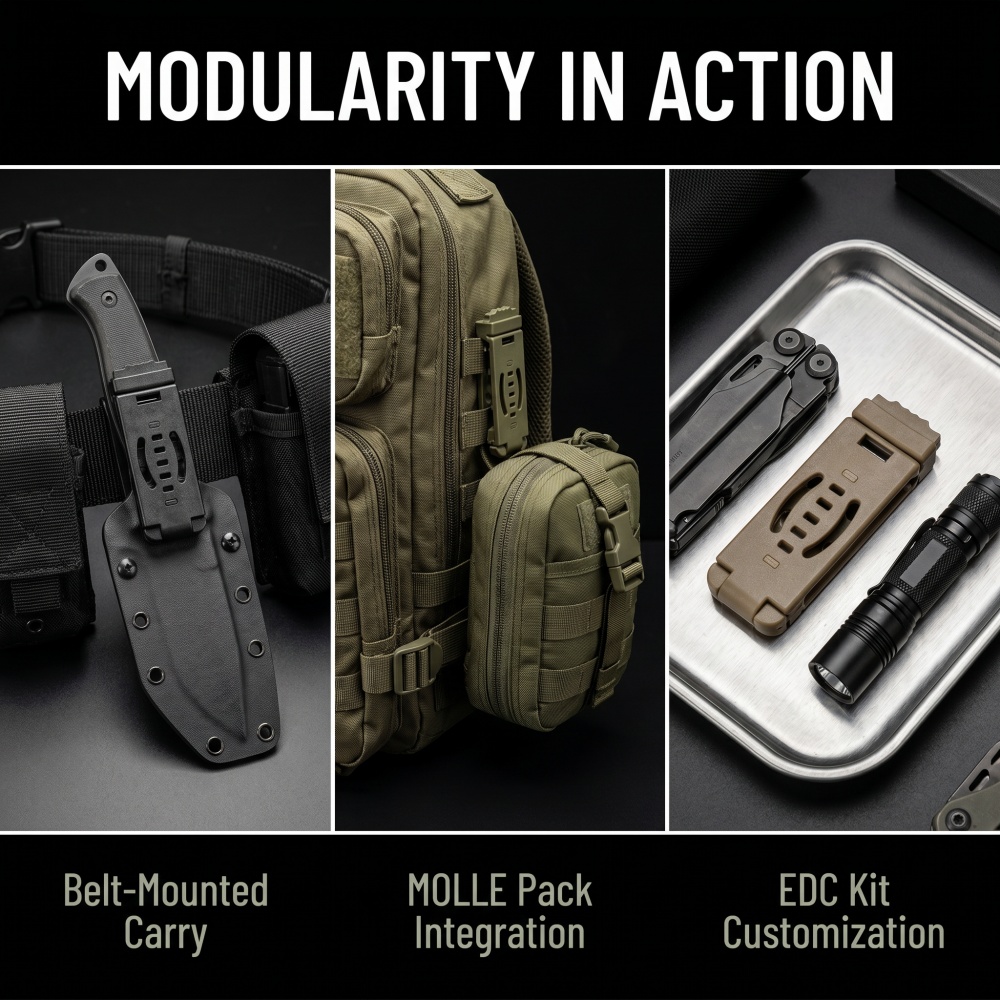 DIYカイデックスホルスターMOLLEバッククリップナイフシ - Edc Carry Accessories のレビューと価格