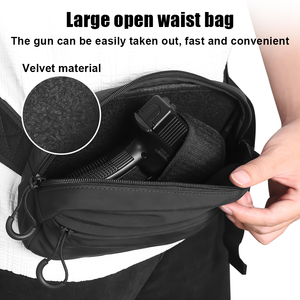 タクティカルクロスボディバッグ ピストルウエストパック 隠し - Edc Concealed Carry Holster のレビューと価格