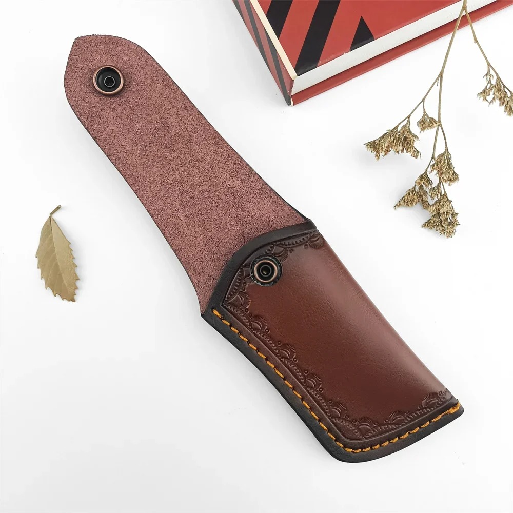 コレクタブルエンボス加工本革製ナイフシース ブラウンステッチ - Leather Edc. Carry Pouch のレビューと価格